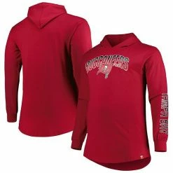 Men's Fanatics Branded Red Tampa Bay Buccaneers Big & Tall Front Runner Pullover Hoodie -Metaverse shop unnamed file 13292