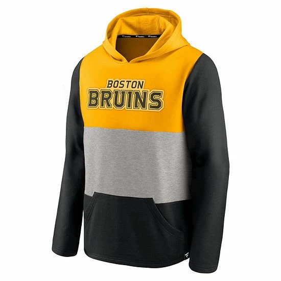 Men's Fanatics Branded Gold/Black Boston Bruins Prep Color Block Pullover Hoodie Men's Fanatics Branded Gold/Black Boston Bruins Prep Color Block Pullover Hoodie -Metaverse shop unnamed file 13306
