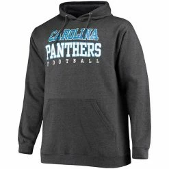 Men's Fanatics Branded Heathered Charcoal Carolina Panthers Big & Tall Practice Pullover Hoodie -Metaverse shop unnamed file 13311