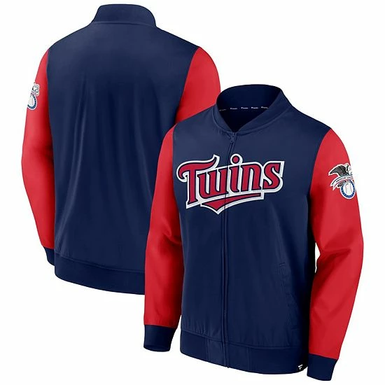 Men's Fanatics Branded Navy/Red Minnesota Twins Iconic Record Holder Woven Full-Zip Bomber Jacket Men's Fanatics Branded Navy/Red Minnesota Twins Iconic Record Holder Woven Full-Zip Bomber Jacket -Metaverse shop unnamed file 13331