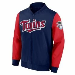 Men's Fanatics Branded Navy/Red Minnesota Twins Iconic Record Holder Woven Full-Zip Bomber Jacket 4 Men's Fanatics Branded Navy/Red Minnesota Twins Iconic Record Holder Woven Full-Zip Bomber Jacket -Metaverse shop unnamed file 13332