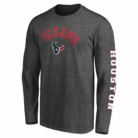 Men's Fanatics Branded Heathered Charcoal Houston Texans Big & Tall City Long Sleeve T-Shirt 5 Men's Fanatics Branded Heathered Charcoal Houston Texans Big & Tall City Long Sleeve T-Shirt - Image 3