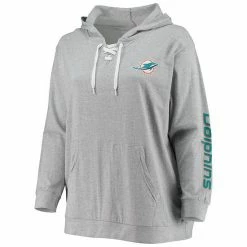 Women's Fanatics Branded Tua Tagovailoa Heathered Gray Miami Dolphins Plus Size Player Name & Number Laced V-Neck Pullover Hoodie 4 Women's Fanatics Branded Tua Tagovailoa Heathered Gray Miami Dolphins Plus Size Player Name & Number Laced V-Neck Pullover Hoodie -Metaverse shop unnamed file 13356