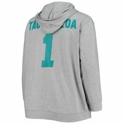 Women's Fanatics Branded Tua Tagovailoa Heathered Gray Miami Dolphins Plus Size Player Name & Number Laced V-Neck Pullover Hoodie 5 Women's Fanatics Branded Tua Tagovailoa Heathered Gray Miami Dolphins Plus Size Player Name & Number Laced V-Neck Pullover Hoodie -Metaverse shop unnamed file 13357