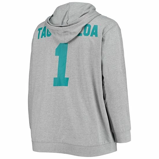 Women's Fanatics Branded Tua Tagovailoa Heathered Gray Miami Dolphins Plus Size Player Name & Number Laced V-Neck Pullover Hoodie Women's Fanatics Branded Tua Tagovailoa Heathered Gray Miami Dolphins Plus Size Player Name & Number Laced V-Neck Pullover Hoodie -Metaverse shop unnamed file 13357