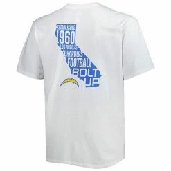 Men's Fanatics Branded White Los Angeles Chargers Big & Tall Hometown Collection Hot Shot T-Shirt -Metaverse shop unnamed file 13395