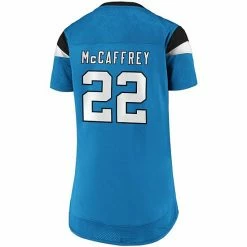 Women's Fanatics Branded Christian McCaffrey Blue Carolina Panthers Athena Name & Number Fashion Top -Metaverse shop unnamed file 13398