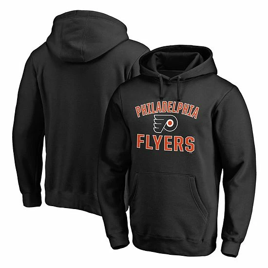 Men's Fanatics Branded Black Philadelphia Flyers Team Victory Arch Pullover Hoodie 3 Men's Fanatics Branded Black Philadelphia Flyers Team Victory Arch Pullover Hoodie