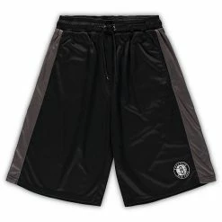 Men's Fanatics Branded Black/Charcoal Brooklyn Nets Big & Tall Performance Shorts