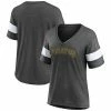 Women's Fanatics Branded Heathered Charcoal Pittsburgh Pirates Wordmark V-Neck Tri-Blend T-Shirt -Metaverse shop unnamed file 13420