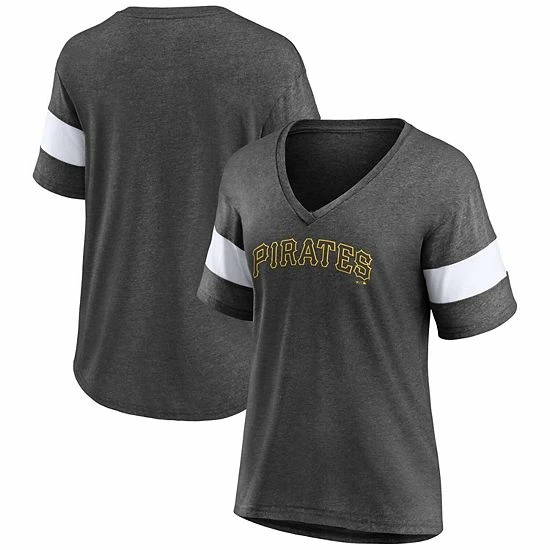 Women's Fanatics Branded Heathered Charcoal Pittsburgh Pirates Wordmark V-Neck Tri-Blend T-Shirt Women's Fanatics Branded Heathered Charcoal Pittsburgh Pirates Wordmark V-Neck Tri-Blend T-Shirt -Metaverse shop unnamed file 13421