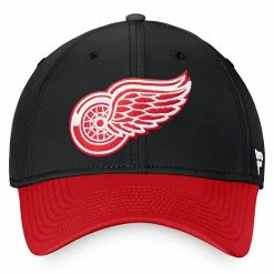 Men's Fanatics Branded Black Detroit Red Wings Core Primary Logo Flex Hat -Metaverse shop unnamed file 13565