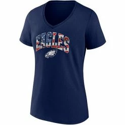 Women's Fanatics Branded Navy Philadelphia Eagles Team Banner Wave V-Neck T-Shirt -Metaverse shop unnamed file 13594