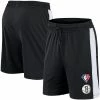 Men's Fanatics Branded Black Brooklyn Nets 75th Anniversary Downtown Performance Practice Shorts