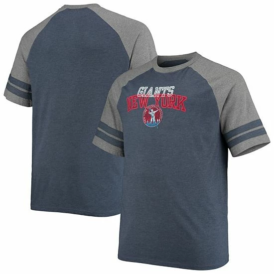 Men's Fanatics Branded Navy/Heathered Gray New York Giants Big & Tall Throwback 2-Stripe Raglan T-Shirt Men's Fanatics Branded Navy/Heathered Gray New York Giants Big & Tall Throwback 2-Stripe Raglan T-Shirt -Metaverse shop unnamed file 13664