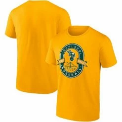 Men's Fanatics Branded Gold Oakland Athletics Iconic Glory Bound T-Shirt -Metaverse shop unnamed file 13683