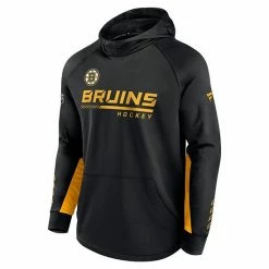 Men's Fanatics Branded Black Boston Bruins Authentic Pro Locker Room Raglan Pullover Hoodie -Metaverse shop unnamed file 13692