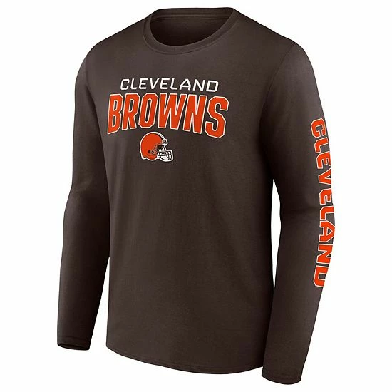 Men's Fanatics Branded Brown Cleveland Browns Go the Distance Long Sleeve T-Shirt Men's Fanatics Branded Brown Cleveland Browns Go The Distance Long Sleeve T-Shirt -Metaverse shop unnamed file 1371
