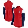 Women's Fanatics Branded Red/Navy St. Louis Cardinals Authentic Fleece Quarter-Zip Jacket -Metaverse shop unnamed file 13734