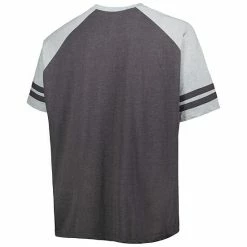 Men's Fanatics Branded Charcoal/Heathered Gray Green Bay Packers Big & Tall Throwback 2-Stripe Raglan T-Shirt -Metaverse shop unnamed file 1376