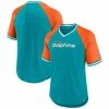 Men's Fanatics Branded Aqua/Orange Miami Dolphins Second Wind Raglan V-Neck T-Shirt 1 Men's Fanatics Branded Aqua/Orange Miami Dolphins Second Wind Raglan V-Neck T-Shirt -Metaverse shop unnamed file 13764
