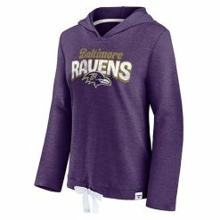 Women's Fanatics Branded Heathered Purple Baltimore Ravens First Team Flowy Pullover Hoodie -Metaverse shop unnamed file 13792