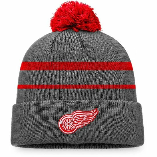 Men's Fanatics Branded Charcoal/Red Detroit Red Wings Cuffed Knit Hat with Pom Men's Fanatics Branded Charcoal/Red Detroit Red Wings Cuffed Knit Hat With Pom -Metaverse shop unnamed file 13803