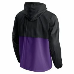 Men's Fanatics Branded Black/Purple Sacramento Kings Anorak Block Party Windbreaker Half-Zip Hoodie Jacket -Metaverse shop unnamed file 13807