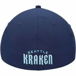 Men's Fanatics Branded Navy Seattle Kraken Core Primary Logo Flex Hat -Metaverse shop unnamed file 13837