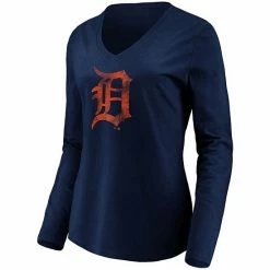 Women's Fanatics Branded Navy Detroit Tigers Core Team Long Sleeve V-Neck T-Shirt 4 Women's Fanatics Branded Navy Detroit Tigers Core Team Long Sleeve V-Neck T-Shirt -Metaverse shop unnamed file 13847