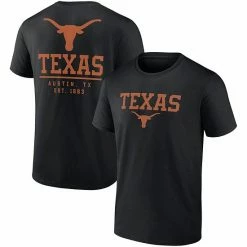 Men's Fanatics Branded Black Texas Longhorns Game Day 2-Hit T-Shirt -Metaverse shop unnamed file 13850