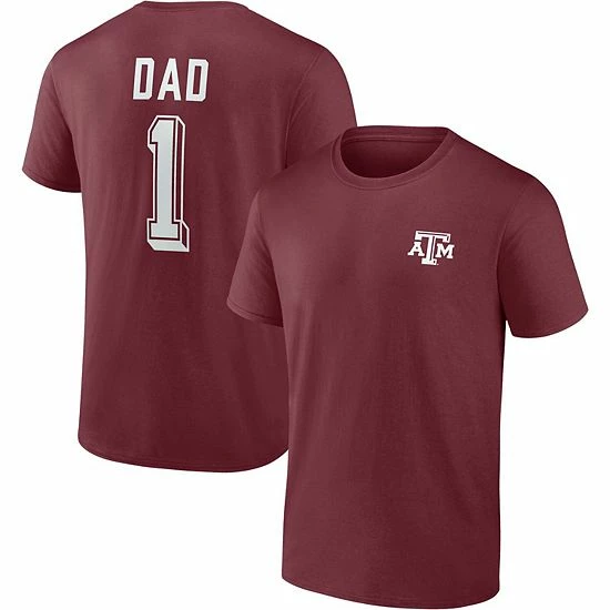 Men's Fanatics Branded Maroon Texas A&M Aggies Team #1 Dad T-Shirt 4 Men's Fanatics Branded Maroon Texas A&M Aggies Team #1 Dad T-Shirt - Image 2