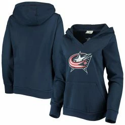 Women's Fanatics Branded Navy Columbus Blue Jackets Primary Team Logo Fleece V-Neck Pullover Hoodie 7 Women's Fanatics Branded Navy Columbus Blue Jackets Primary Team Logo Fleece V-Neck Pullover Hoodie -Metaverse shop unnamed file 139
