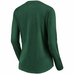 Women's Fanatics Branded Green Oakland Athletics Core Team Lockup Long Sleeve V-Neck T-Shirt -Metaverse shop unnamed file 13984