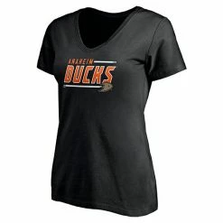 Women's Fanatics Branded Black Anaheim Ducks Plus Size Mascot In Bounds V-Neck T-Shirt -Metaverse shop unnamed file 13987