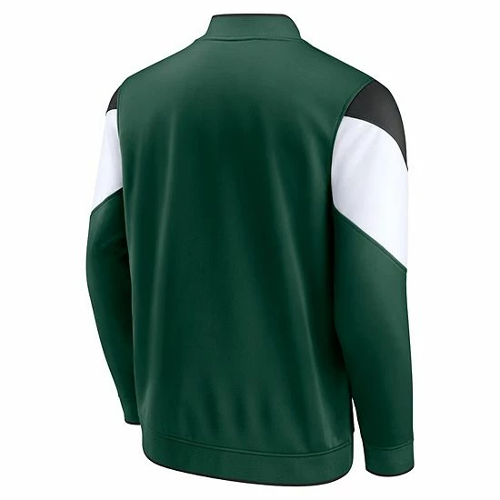 Men's Fanatics Branded Hunter Green Milwaukee Bucks League Best Performance Full-Zip Jacket - Image 4
