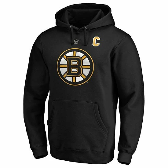 Men's Fanatics Branded Patrice Bergeron Black Boston Bruins Captain Patch Authentic Stack Name & Number Pullover Hoodie 5 Men's Fanatics Branded Patrice Bergeron Black Boston Bruins Captain Patch Authentic Stack Name & Number Pullover Hoodie - Image 3