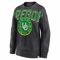 Women's Fanatics Branded Heathered Charcoal Oregon Ducks Jump Distribution Pullover Sweatshirt -Metaverse shop unnamed file 14079