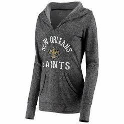 Women's Fanatics Branded Black New Orleans Saints Doubleface Slub Pullover Hoodie -Metaverse shop unnamed file 14083