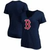 Women's Fanatics Branded Navy Boston Red Sox Core Official Logo V-Neck T-Shirt -Metaverse shop unnamed file 14085
