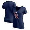 Women's Fanatics Branded Navy Colorado Rockies Red White & Team V-Neck T-Shirt -Metaverse shop unnamed file 14134