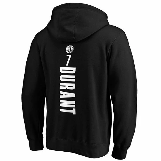 Men's Fanatics Branded Kevin Durant Black Brooklyn Nets Team Playmaker Name & Number Pullover Hoodie 5 Men's Fanatics Branded Kevin Durant Black Brooklyn Nets Team Playmaker Name & Number Pullover Hoodie - Image 3