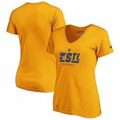 Women's Fanatics Branded Gold St. Louis Blues Authentic Pro Secondary Logo V-Neck T-Shirt 3 Women's Fanatics Branded Gold St. Louis Blues Authentic Pro Secondary Logo V-Neck T-Shirt -Metaverse shop unnamed file 14162