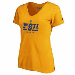 Women's Fanatics Branded Gold St. Louis Blues Authentic Pro Secondary Logo V-Neck T-Shirt 4 Women's Fanatics Branded Gold St. Louis Blues Authentic Pro Secondary Logo V-Neck T-Shirt -Metaverse shop unnamed file 14163