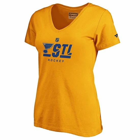 Women's Fanatics Branded Gold St. Louis Blues Authentic Pro Secondary Logo V-Neck T-Shirt Women's Fanatics Branded Gold St. Louis Blues Authentic Pro Secondary Logo V-Neck T-Shirt -Metaverse shop unnamed file 14163