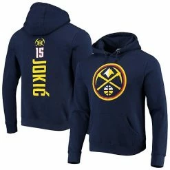 Men's Fanatics Branded Nikola Jokic Navy Denver Nuggets Team Playmaker Name & Number Pullover Hoodie -Metaverse shop unnamed file 1421