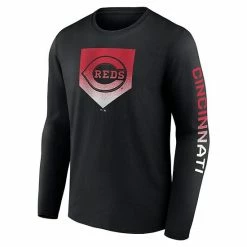 Men's Fanatics Branded Black Cincinnati Reds Iconic Clear Sign Long Sleeve T-Shirt -Metaverse shop unnamed file 14239