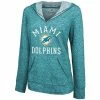 Women's Fanatics Branded Aqua Miami Dolphins Doubleface Slub Pullover Hoodie