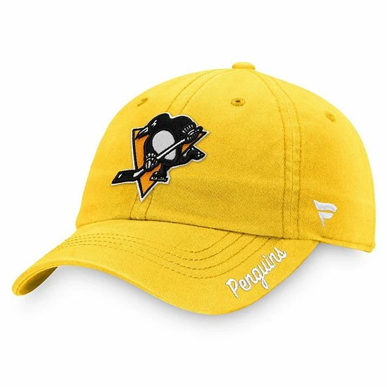 Women's Fanatics Branded Gold Pittsburgh Penguins Primary Logo Adjustable Hat 3 Women's Fanatics Branded Gold Pittsburgh Penguins Primary Logo Adjustable Hat
