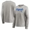 Women's Fanatics Branded Heathered Gray Kansas City Royals Crew Pullover Sweater -Metaverse shop unnamed file 14294